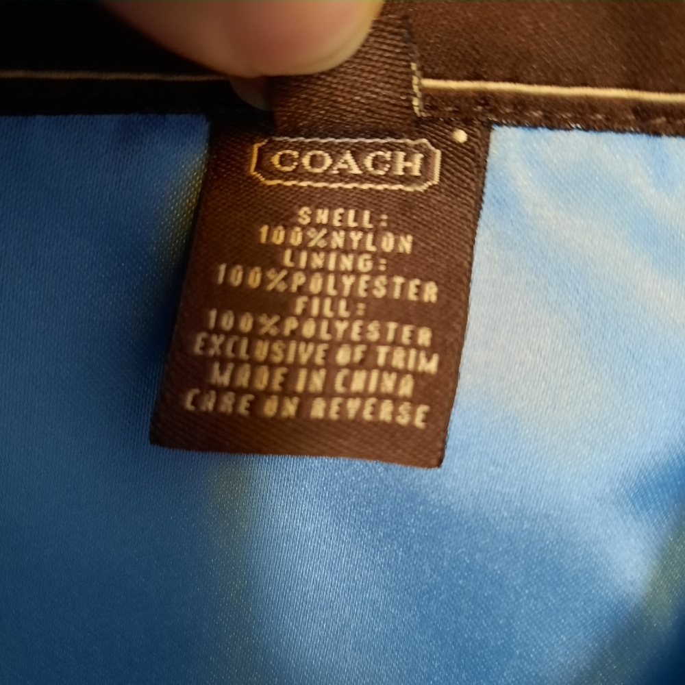 Coach Quilted Signature C Barn Jacket Chocolate Brown Embroidered Logo Size XL - Picture 10 of 16